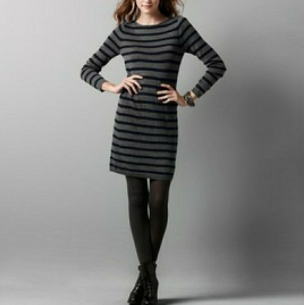 Ann Taylor LOFT - Striped Knit Dress Sweater